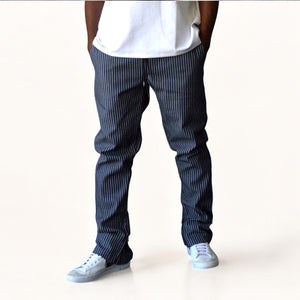 Jastillana Zip Trouser - Track Stripe Denim