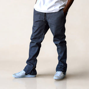 Jastillana Zip Trouser - Track Stripe Denim