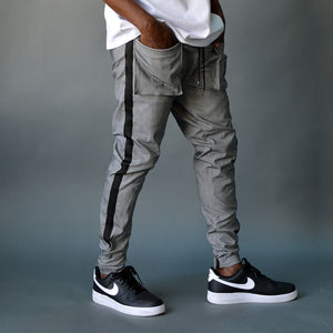 Pinn Strap Cargo - Metallic Denim