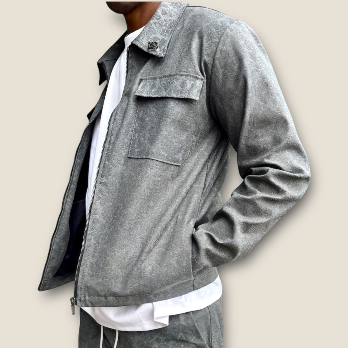 Jastillana Zip Jacket - Smoke Grey