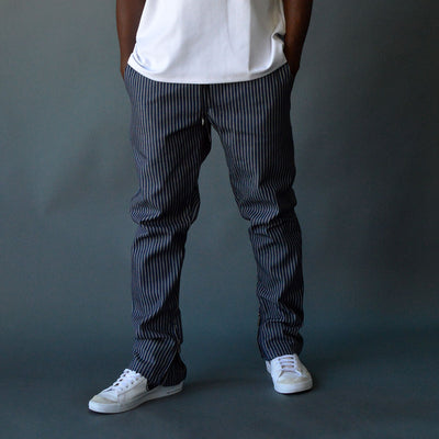 Jastillana Zip Trouser - Track Stripe Denim