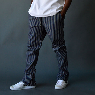 Jastillana Zip Trouser - Track Stripe Denim