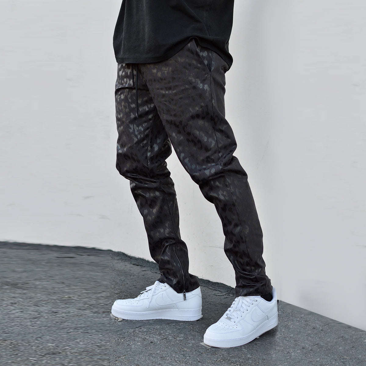 Jastillana Zip Trouser - Black Leopard