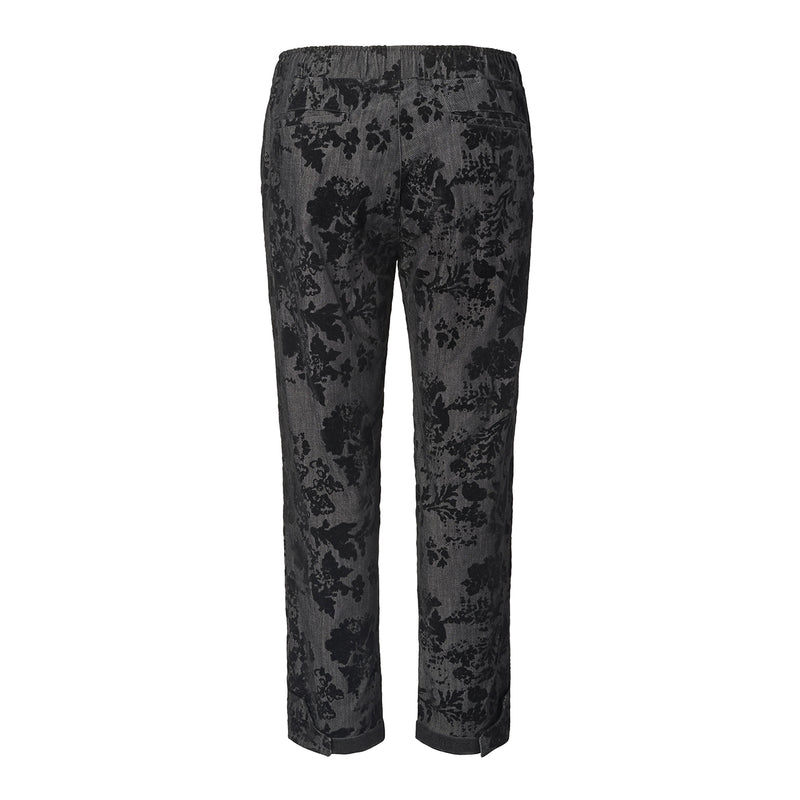 Pinn Strap Trouser - Black Rose