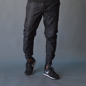 Pinn Strap Trouser - Blue Denim